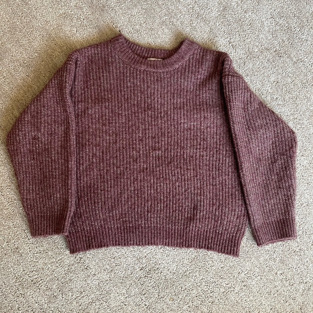 Cozy Knit Sweater in Maroon